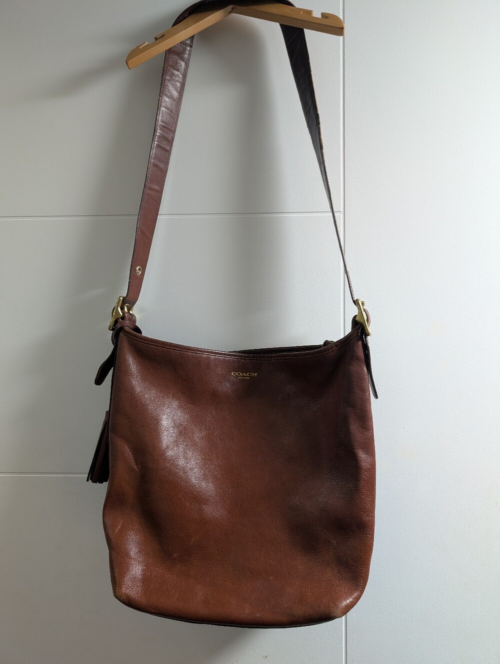 Coach Legacy Duffle Hobo Vintage Tassel Leather